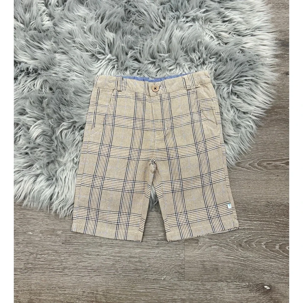 FORE!! Boys Plaid Linen Blend Shorts Size 6T ($46) NEW
